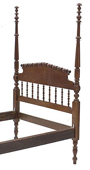 Vintage Four-Poster Full Bed Frame