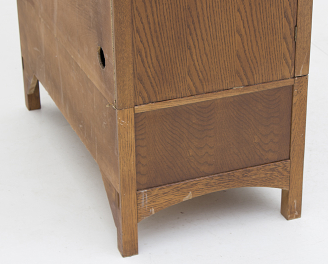 Mission Style Oak Home Entertainment Cabinet