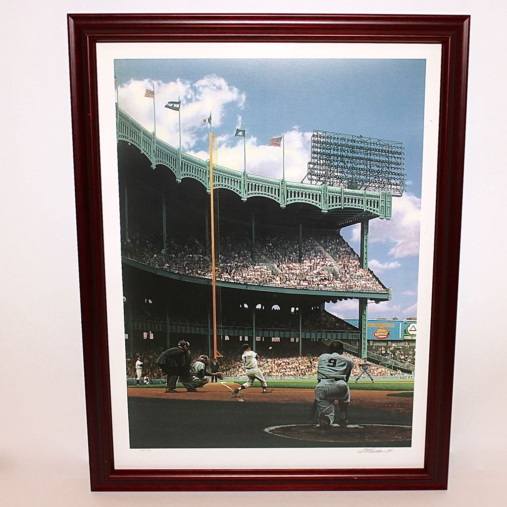 Bill Purdom Offset Lithograph of Roger Maris and Mickey Mantle