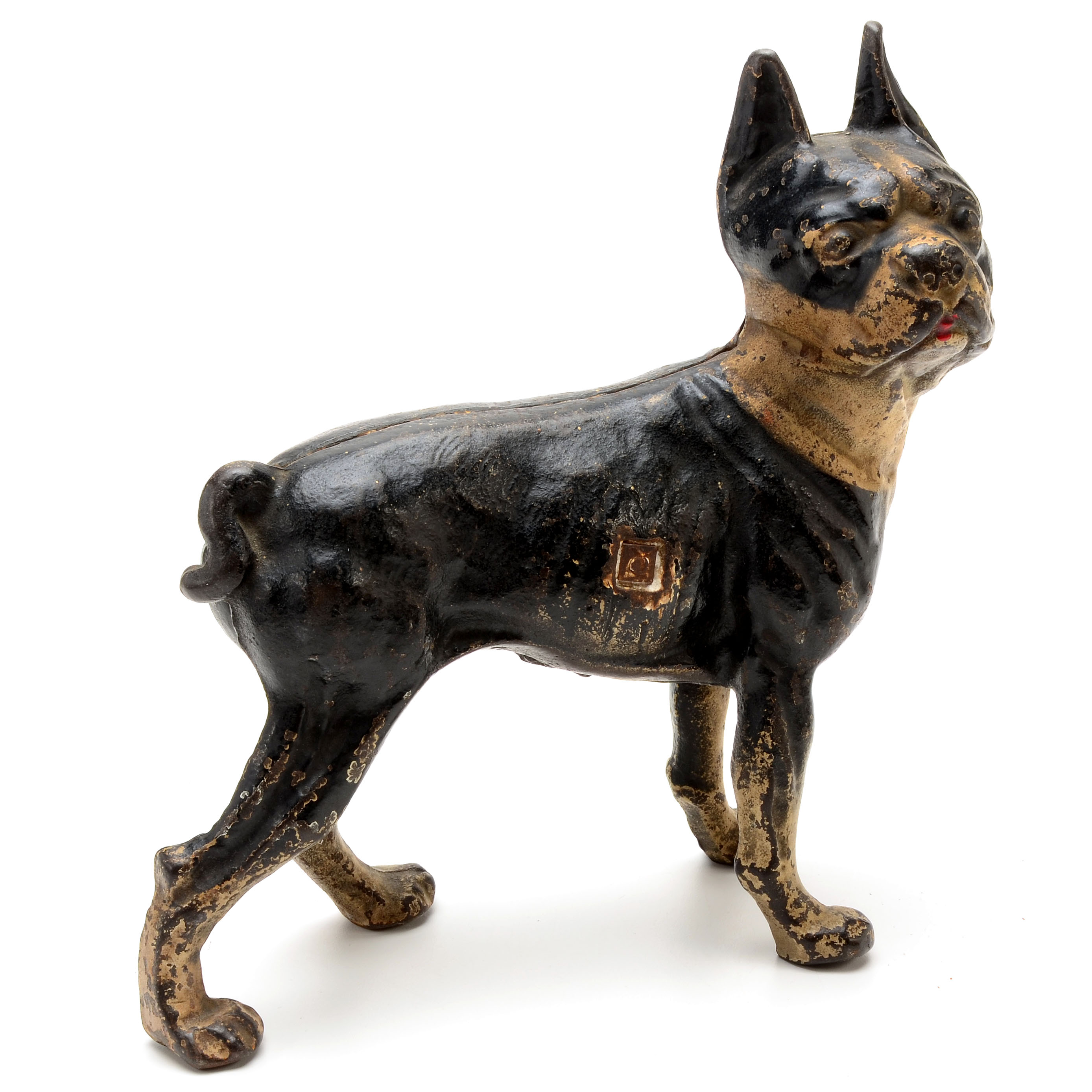Vintage Cast Iron Boston Terrier Doorstop