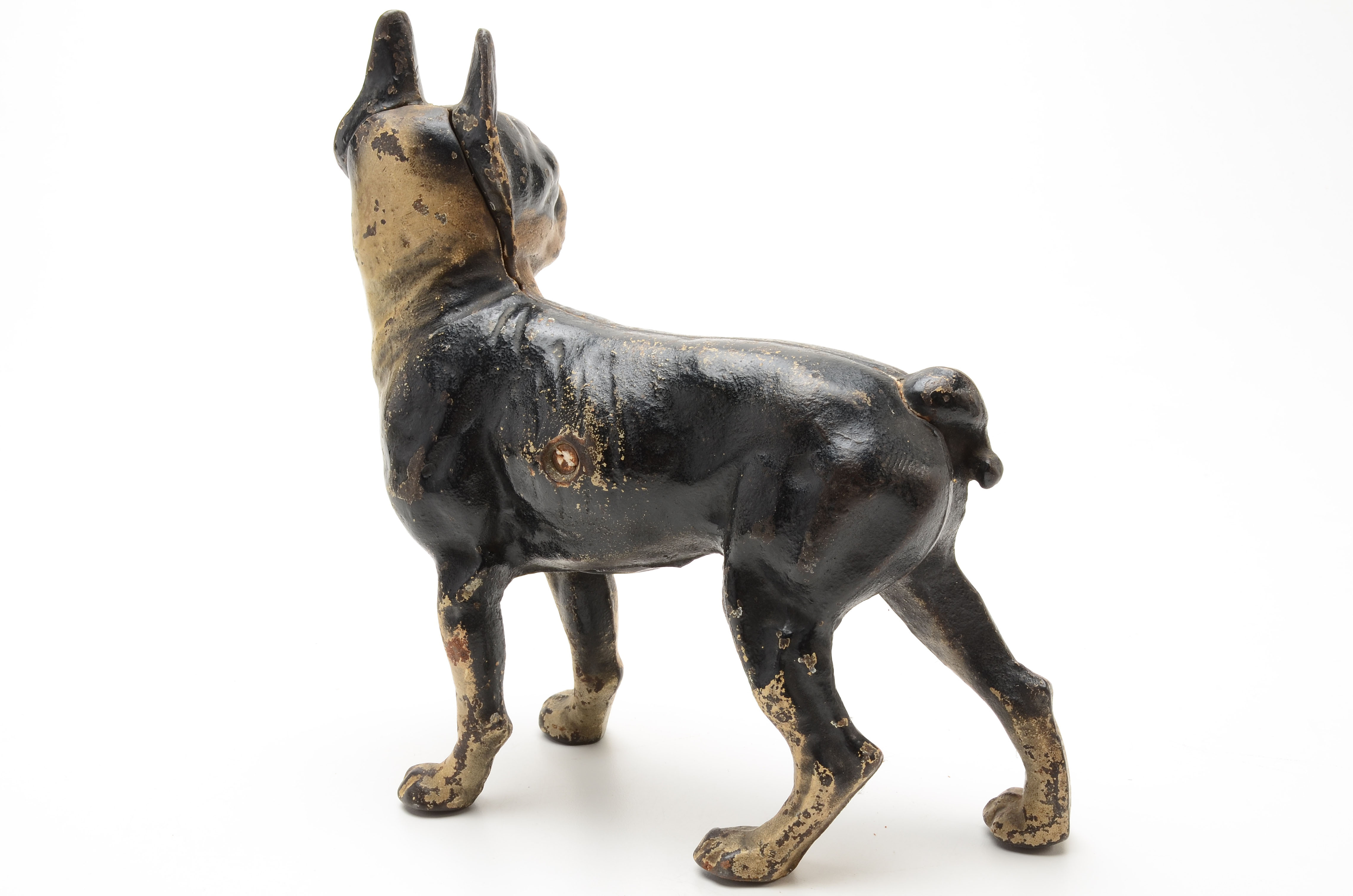 Vintage Cast Iron Boston Terrier Doorstop