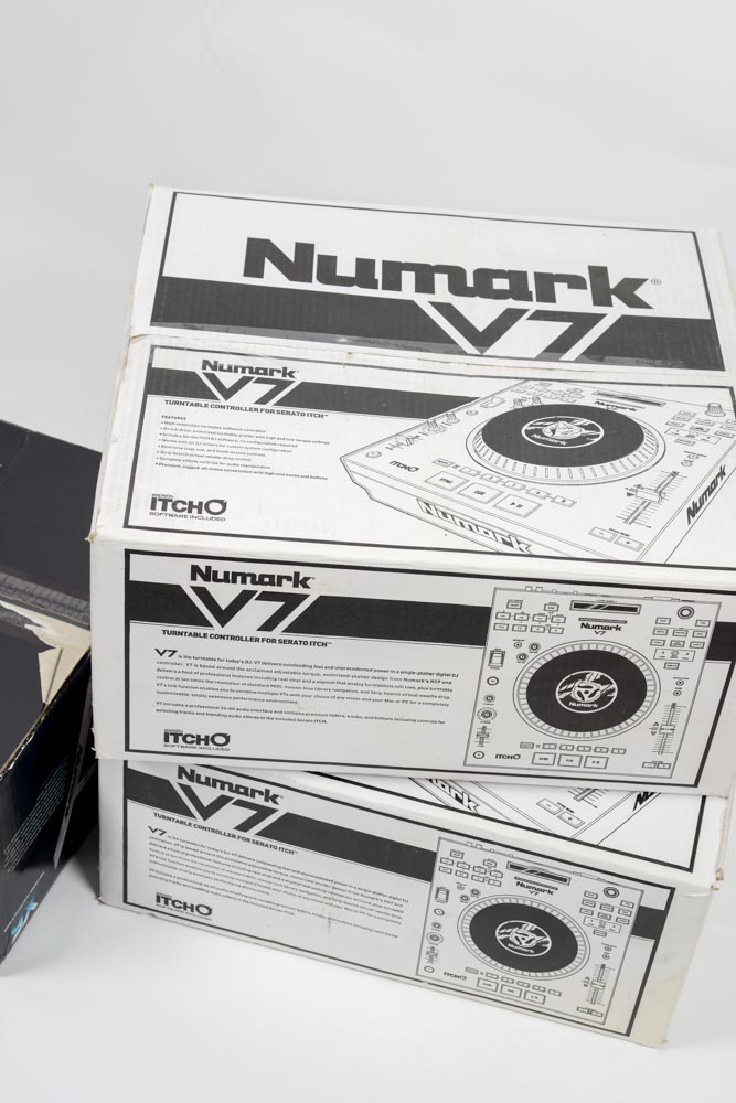Numark V7 DJ Controllers and 5X Mixer