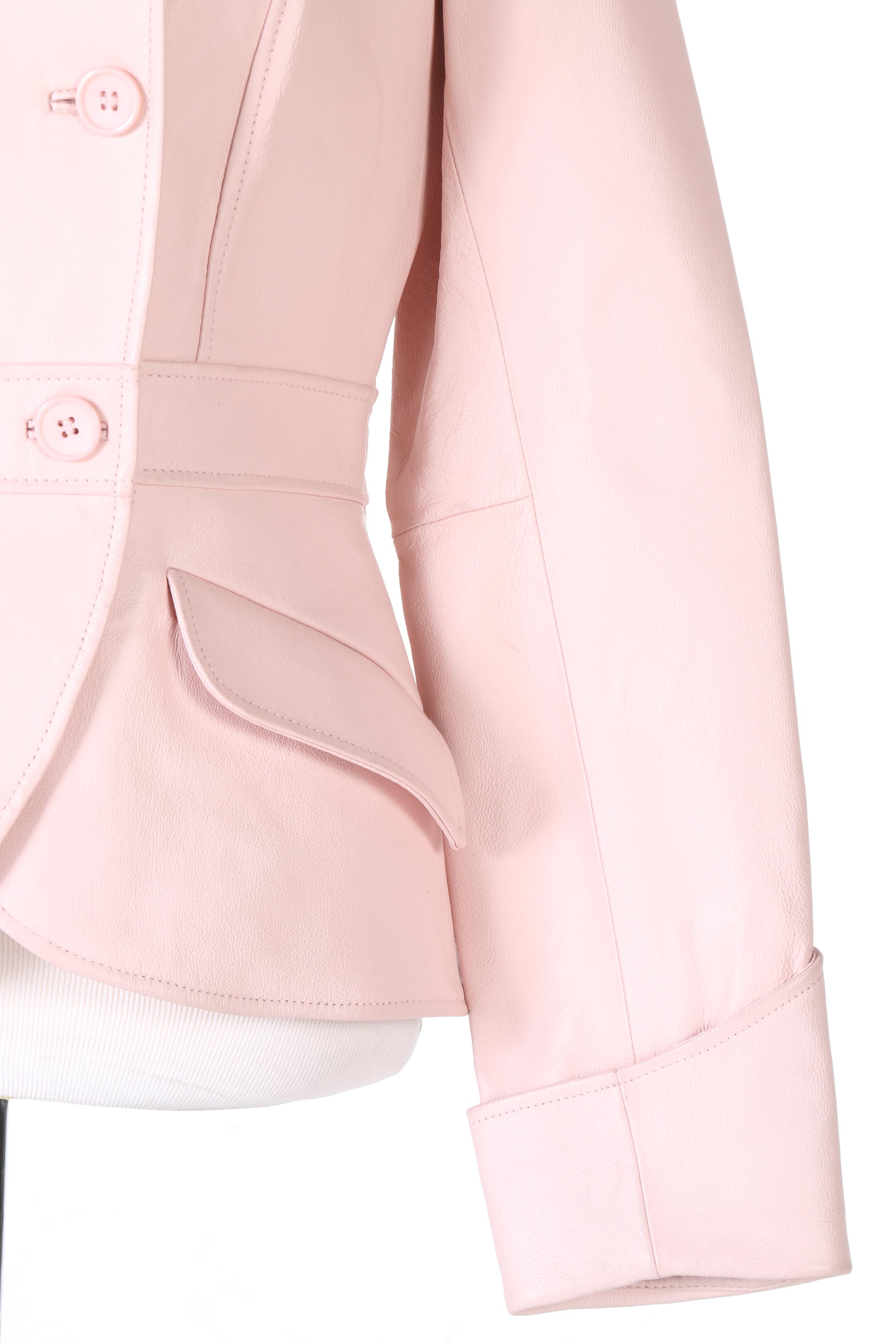 MODA International Pink Leather Jacket