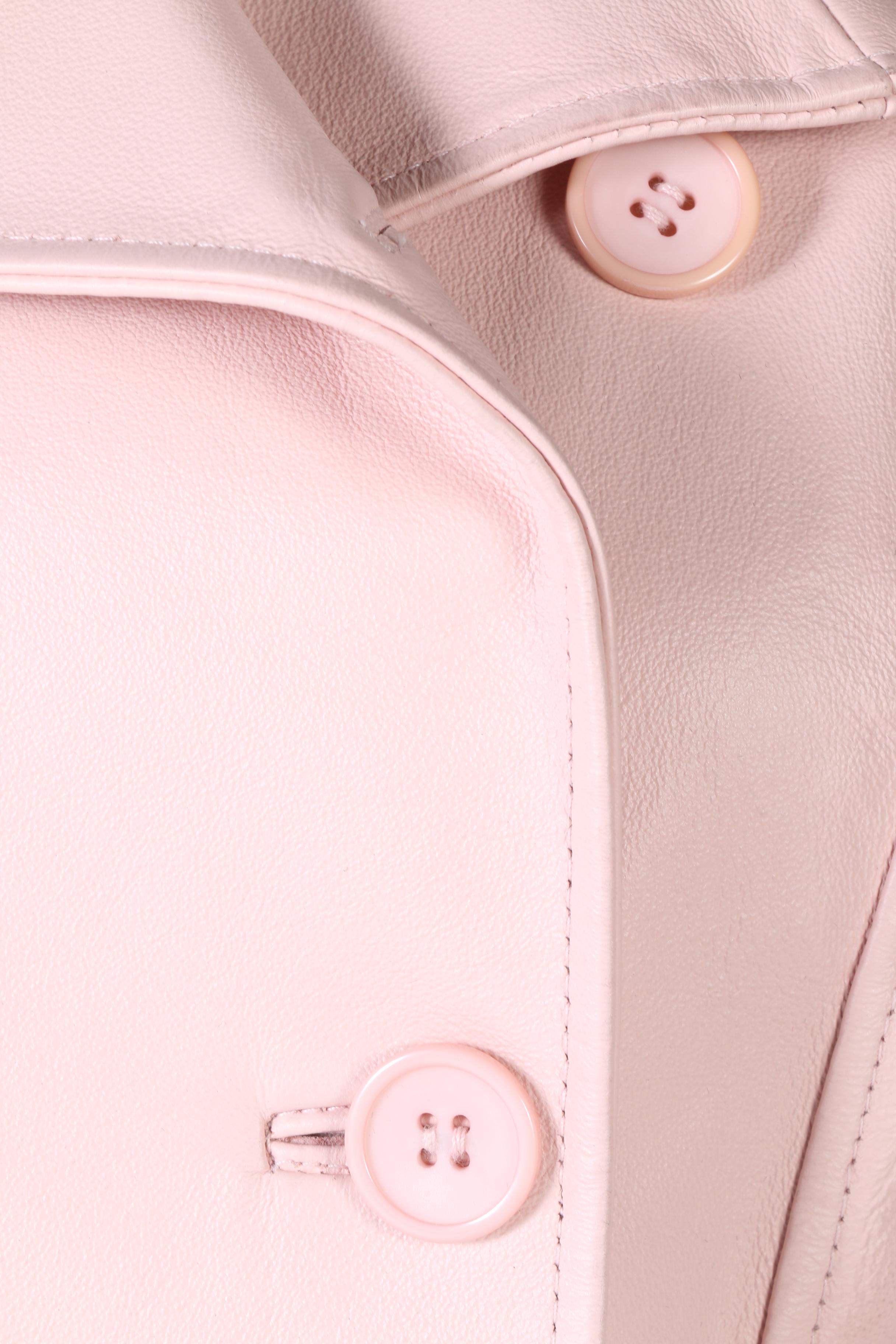 MODA International Pink Leather Jacket