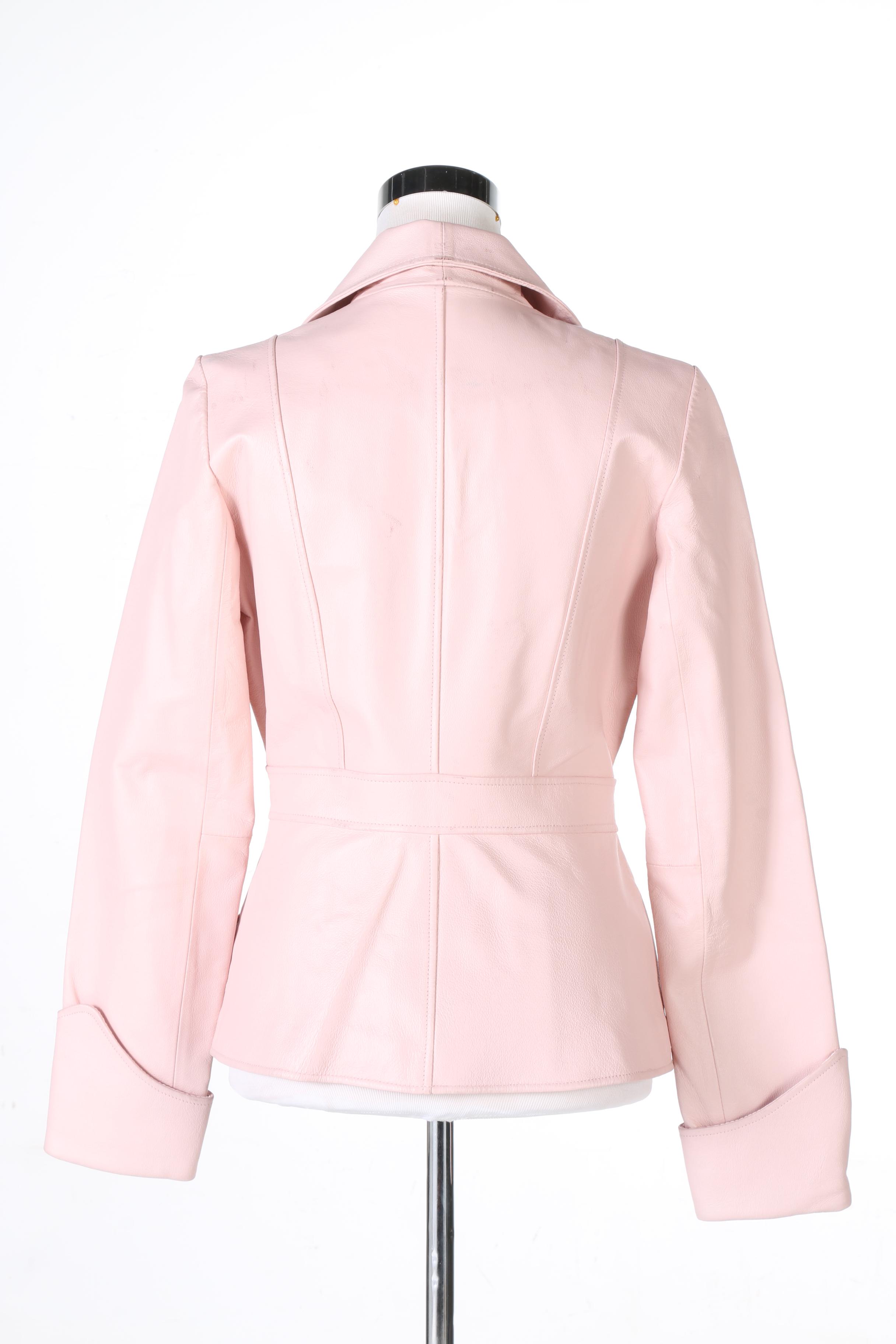 MODA International Pink Leather Jacket