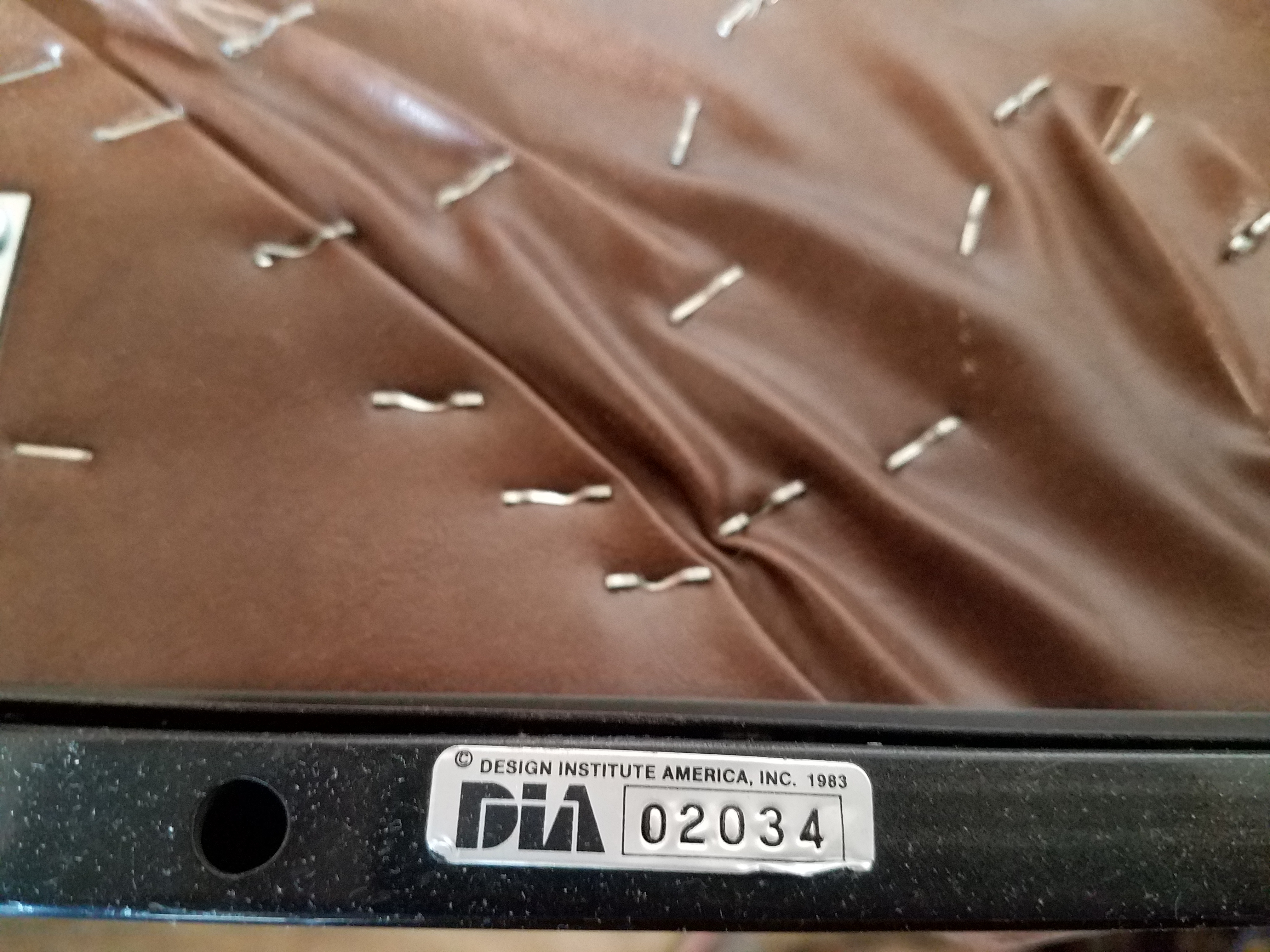 Modern Ottoman With Vinyl Cushion, by DIA Furnishings