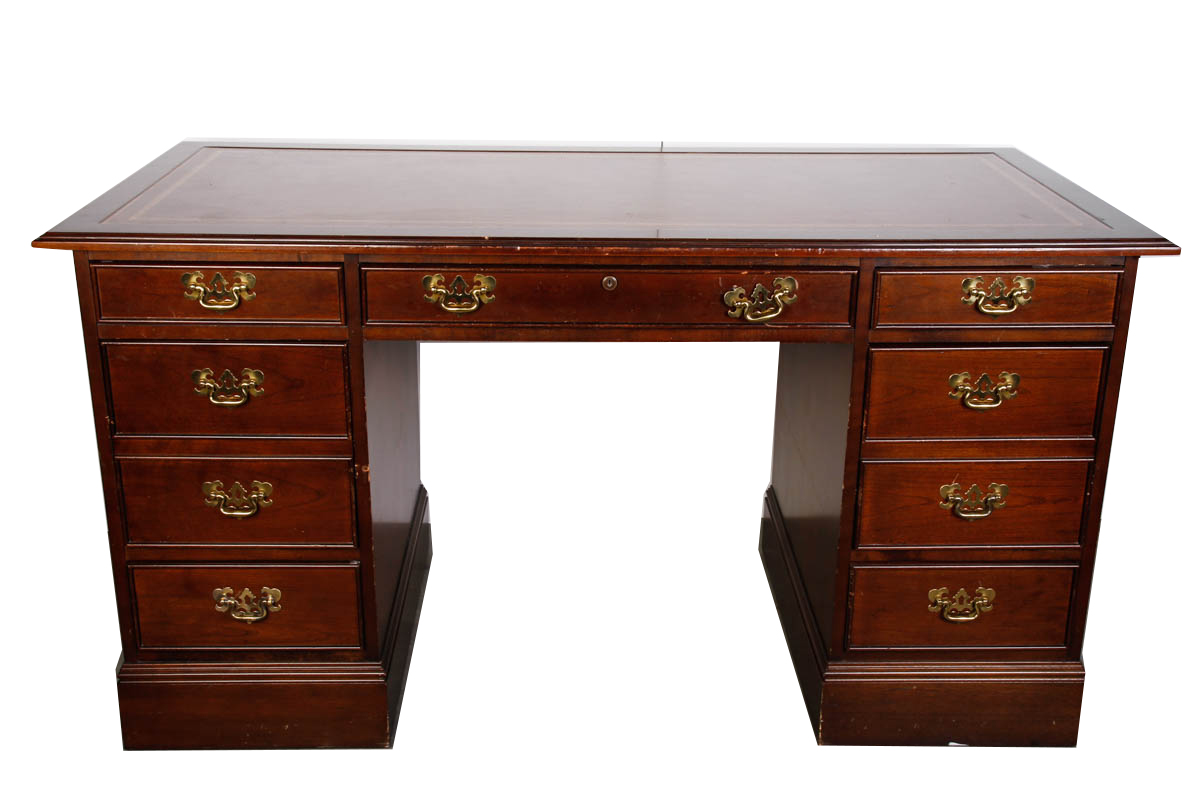 Vintage Double-Pedestal Desk by Sligh Furniture Co.