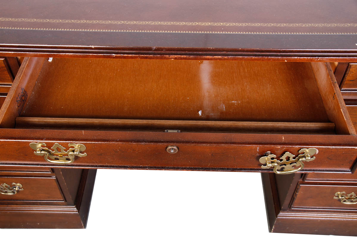 Vintage Double-Pedestal Desk by Sligh Furniture Co.