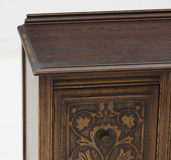 Vintage Jacobean Style Oak Sideboard by Bernhardt Furniture