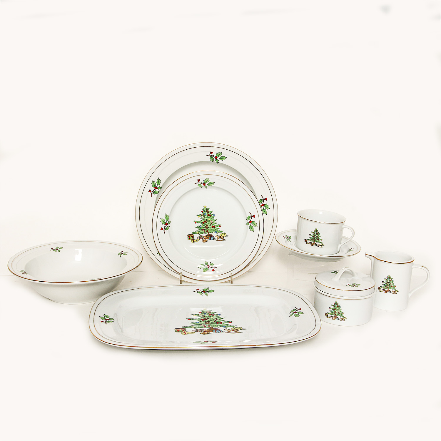 Set of Christmas China by Holiday Hostess