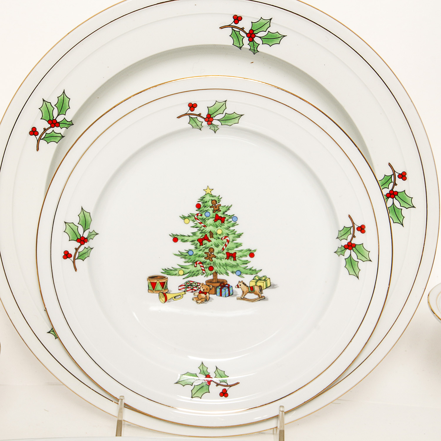 Set of Christmas China by Holiday Hostess