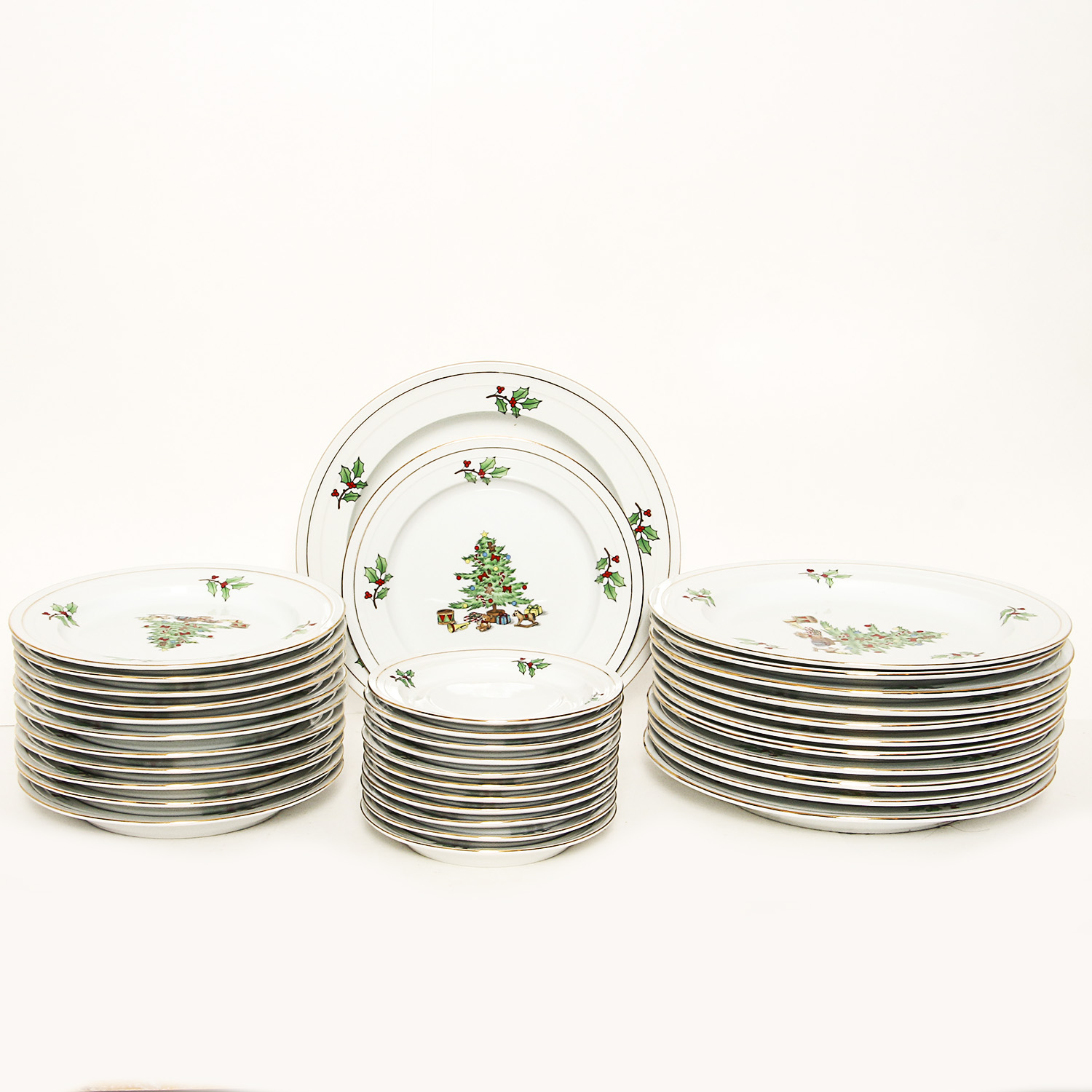 Set of Christmas China by Holiday Hostess