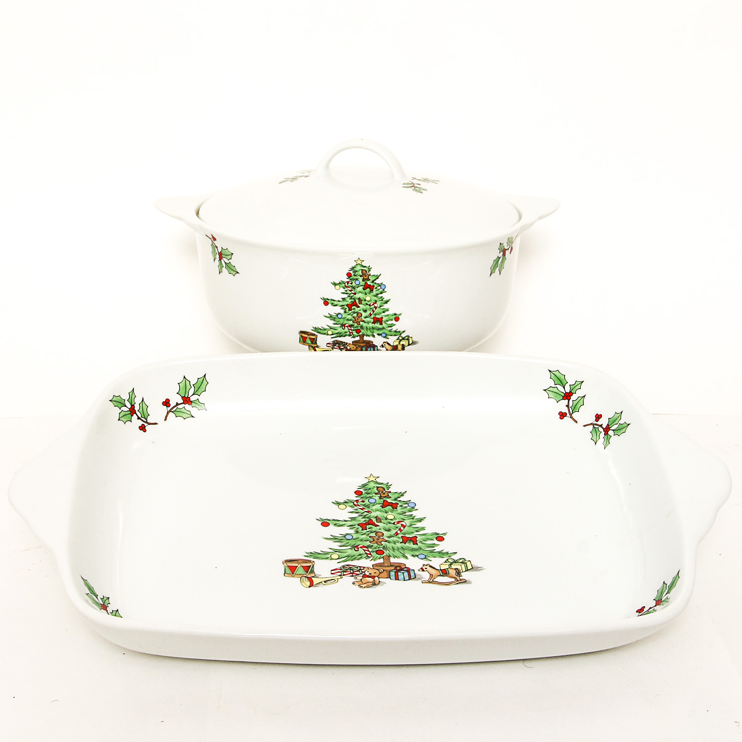Set of Christmas China by Holiday Hostess