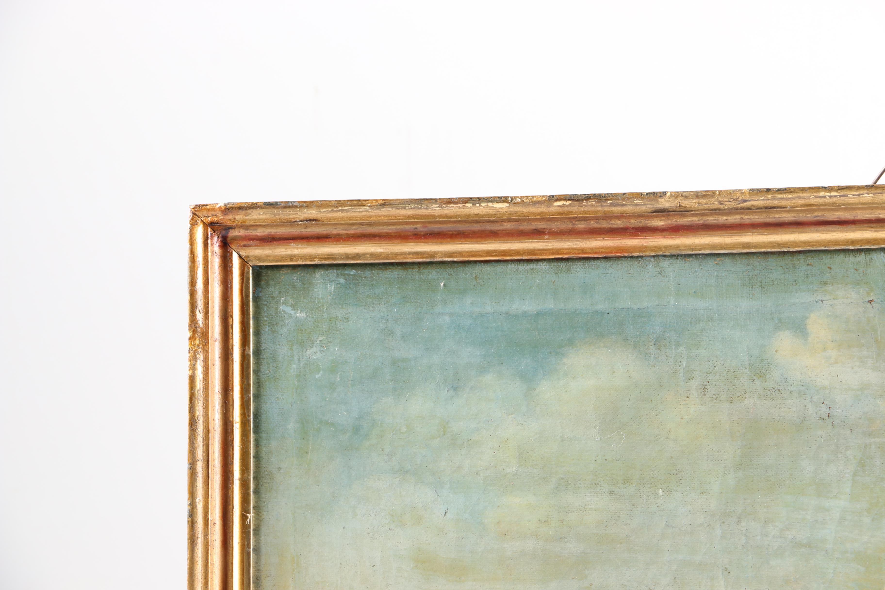 19th Century Oil on Canvas of Mediterranean Cityscape