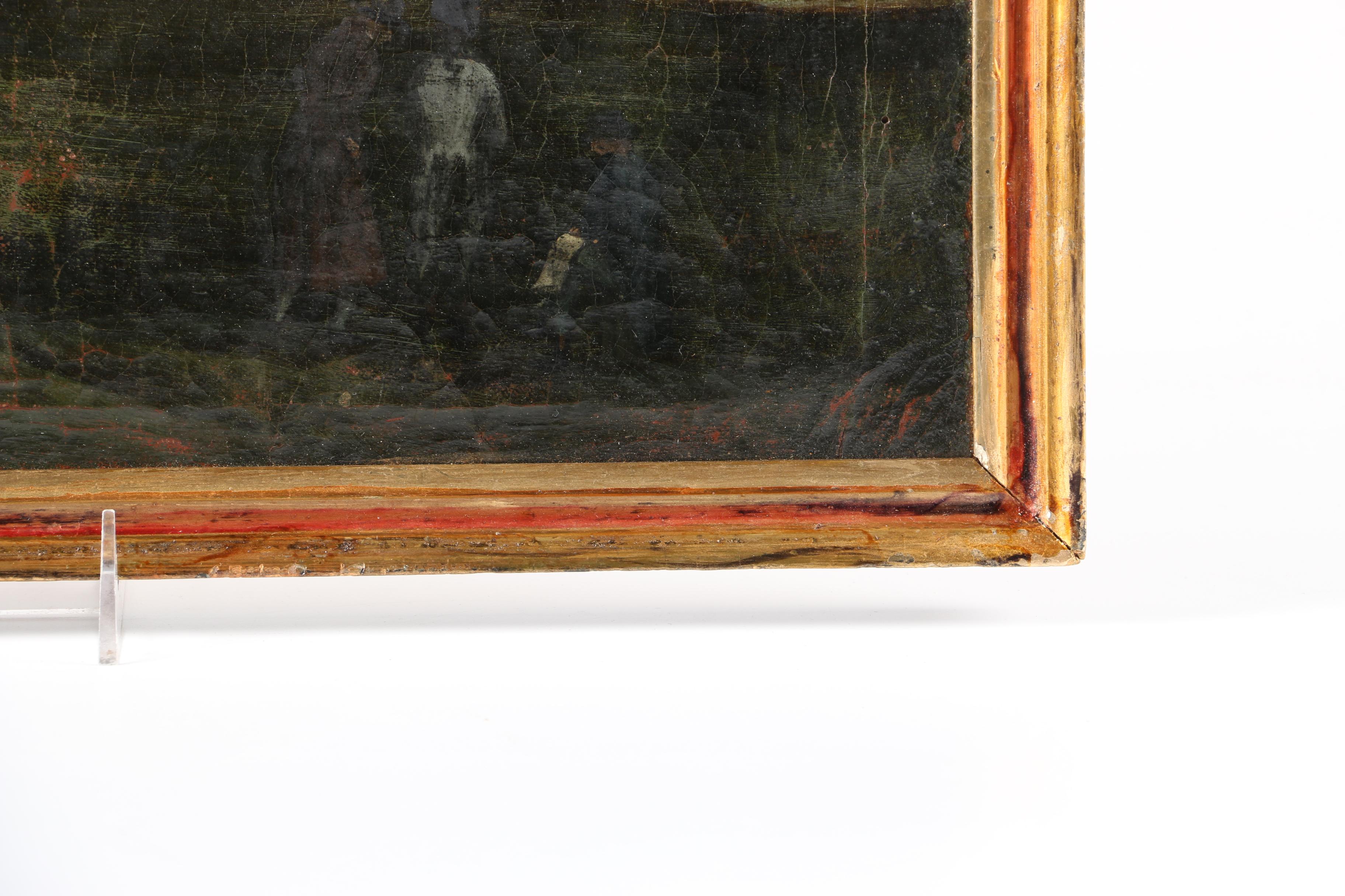 19th Century Oil on Canvas of Mediterranean Cityscape