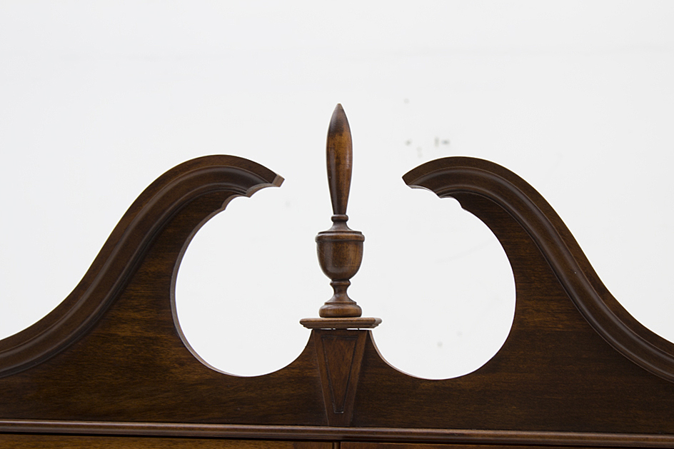 Vintage Mahogany Chippendale Style Secretary Desk