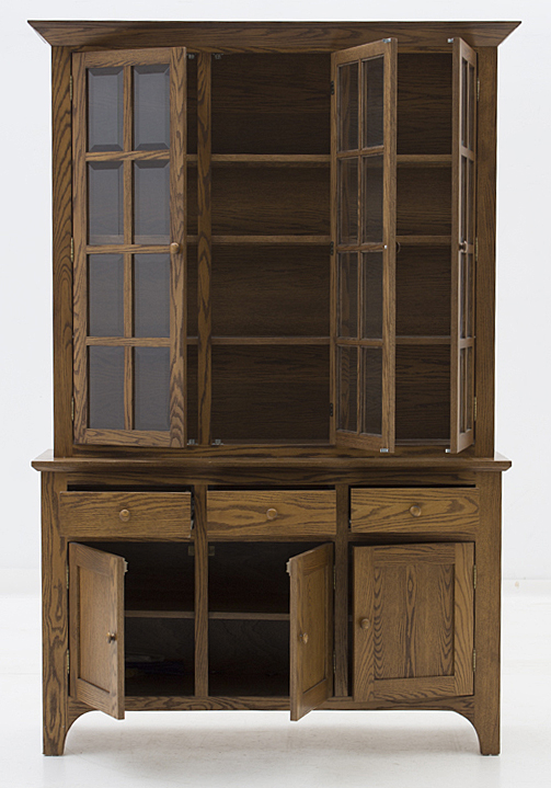 Amish Made Oak China Cabinet