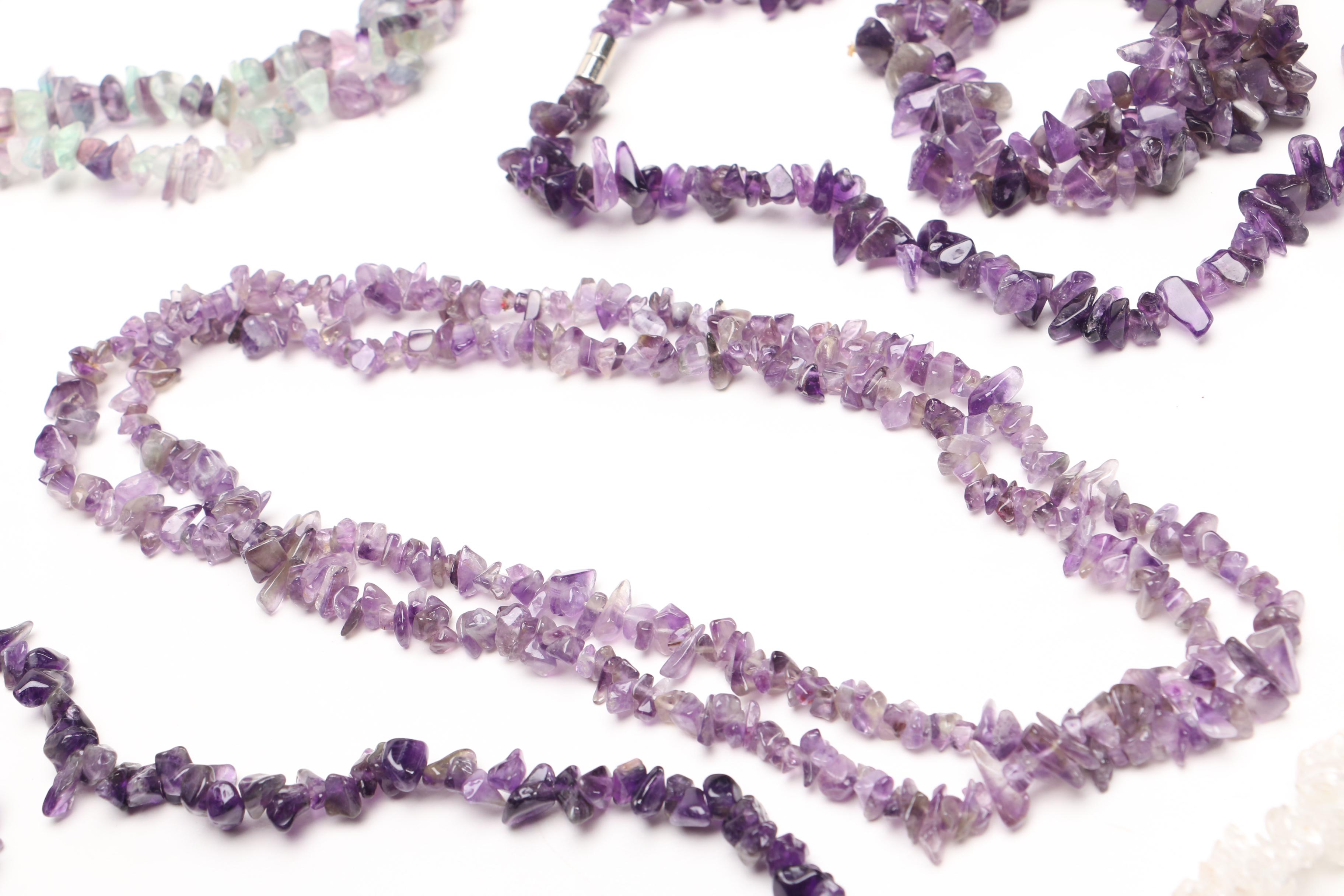 Quartz Jewelry Including Necklaces, Bracelets and Pendant