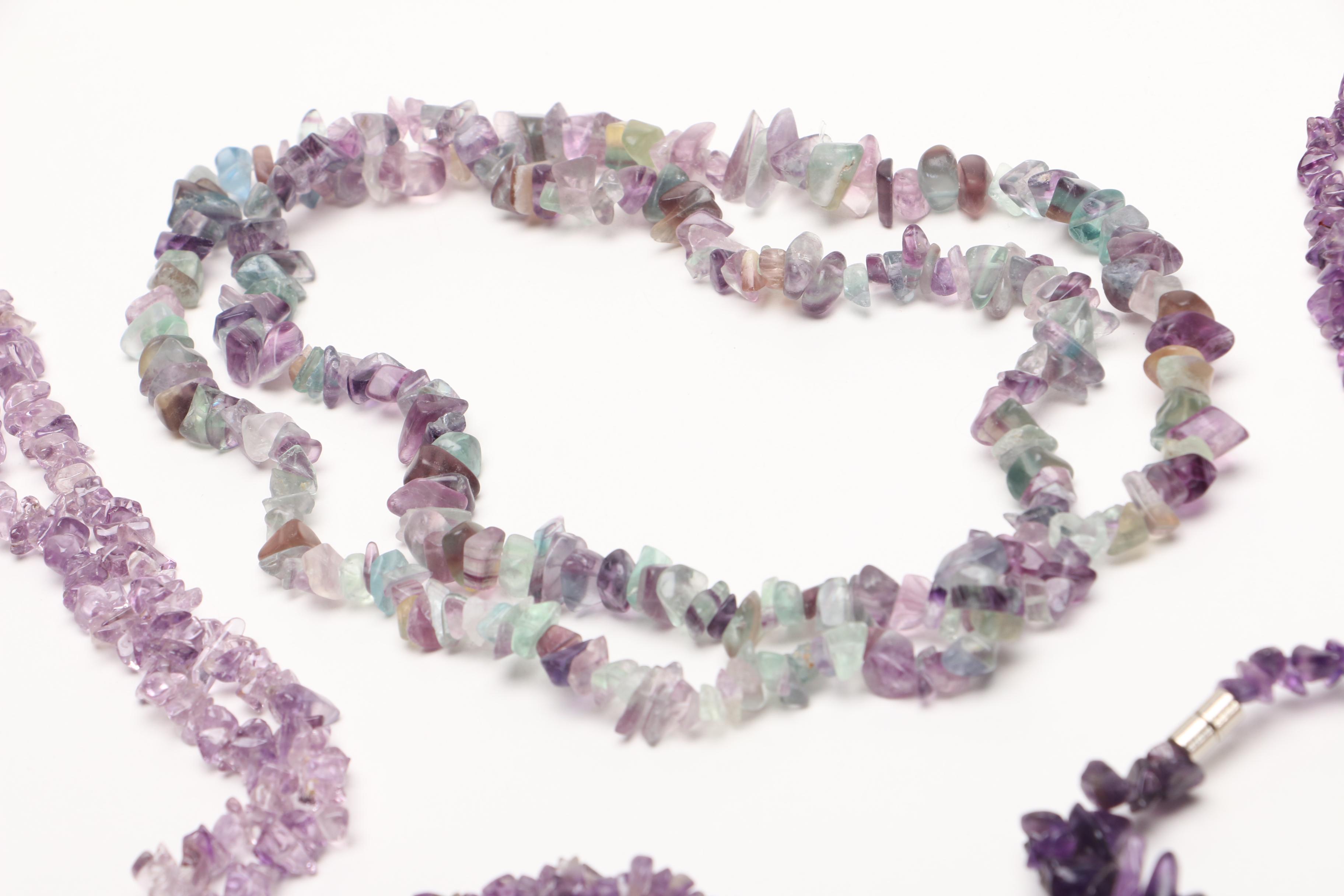 Quartz Jewelry Including Necklaces, Bracelets and Pendant