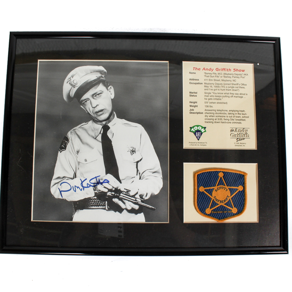 Don Knotts Autographed Toon Art Collectible Photograph