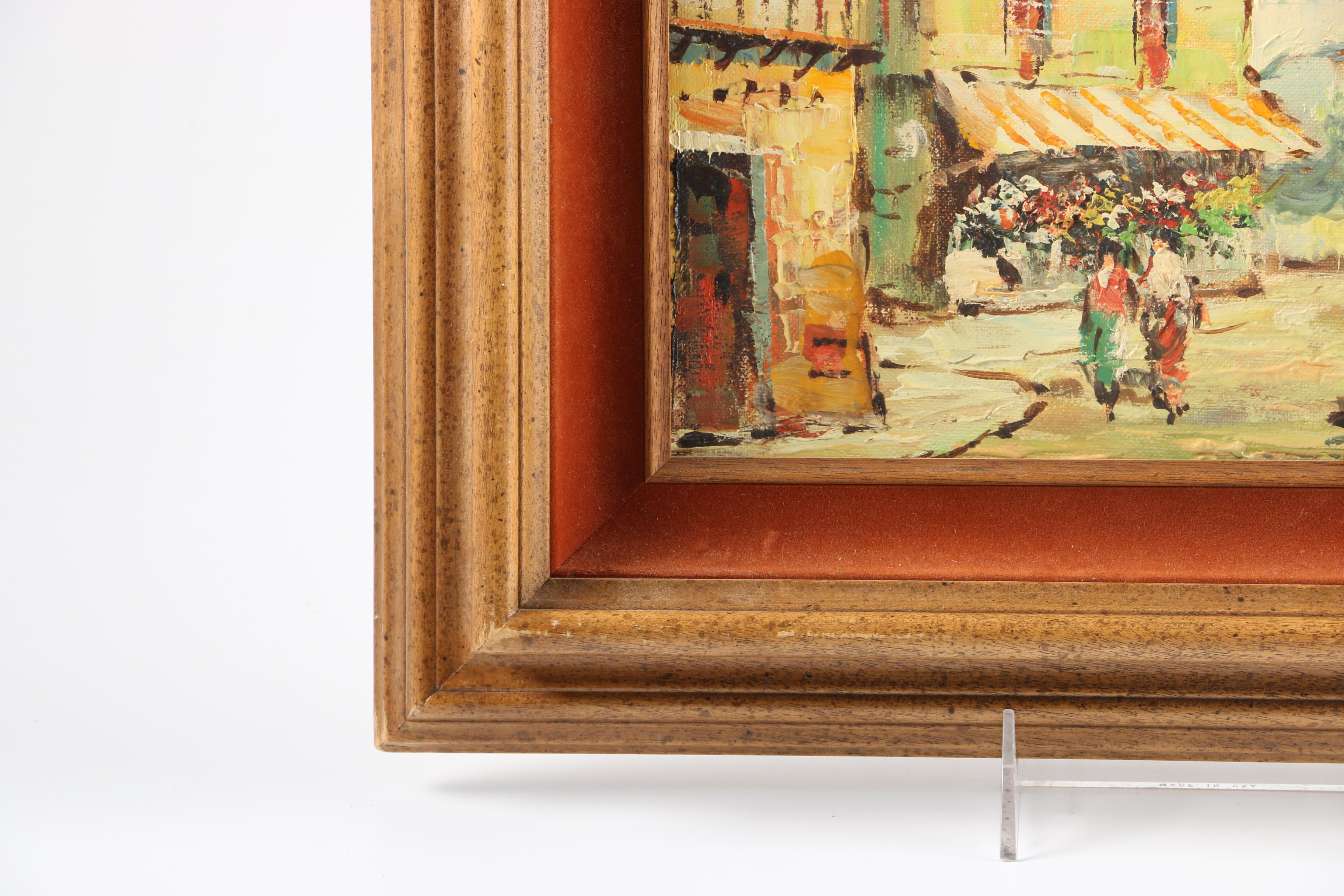 Villanova and Velosi Oil on Canvas Cityscape Paintings