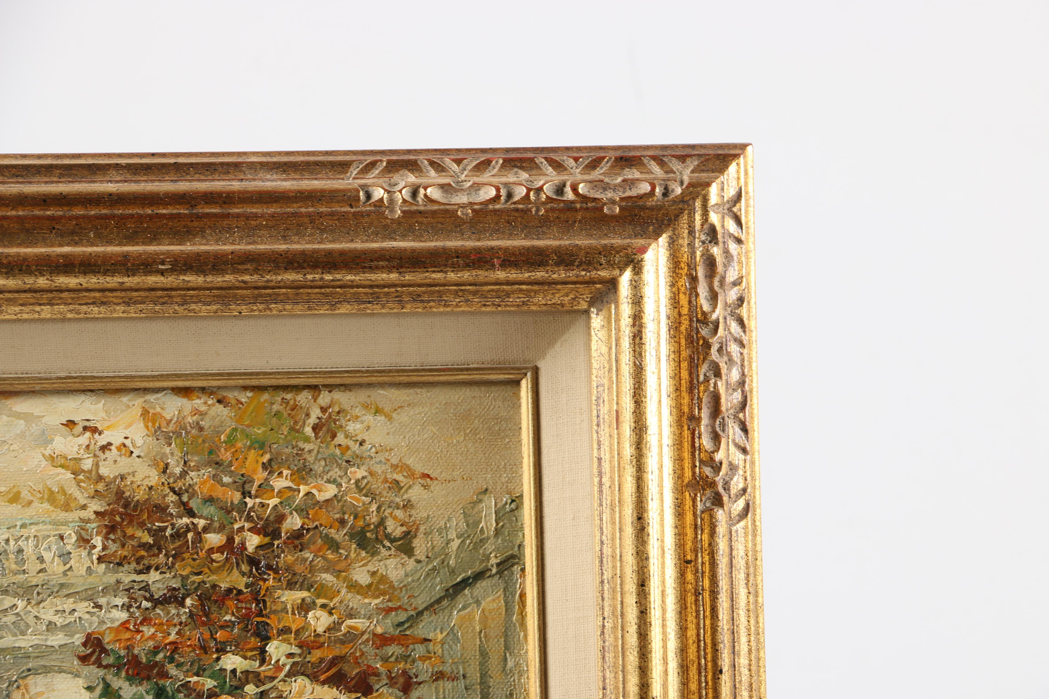 Villanova and Velosi Oil on Canvas Cityscape Paintings