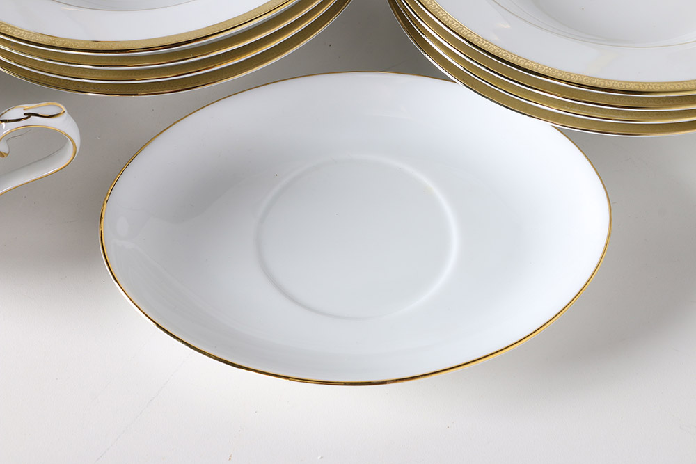 Charter Club "Grand Buffet Gold" Porcelain Dish Set