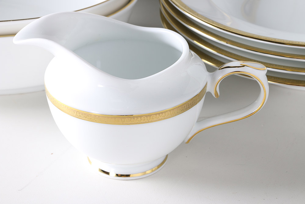Charter Club "Grand Buffet Gold" Porcelain Dish Set