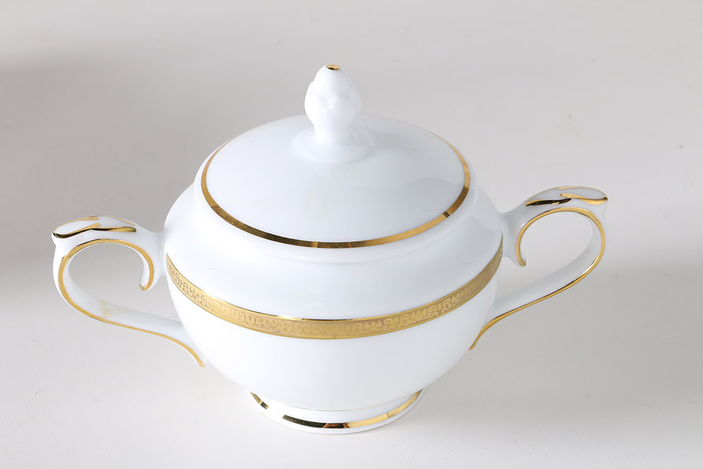 Charter Club "Grand Buffet Gold" Porcelain Dish Set