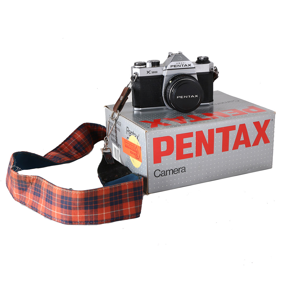 1980s Asahi Pentax K1000 Camera In Box With Documentation