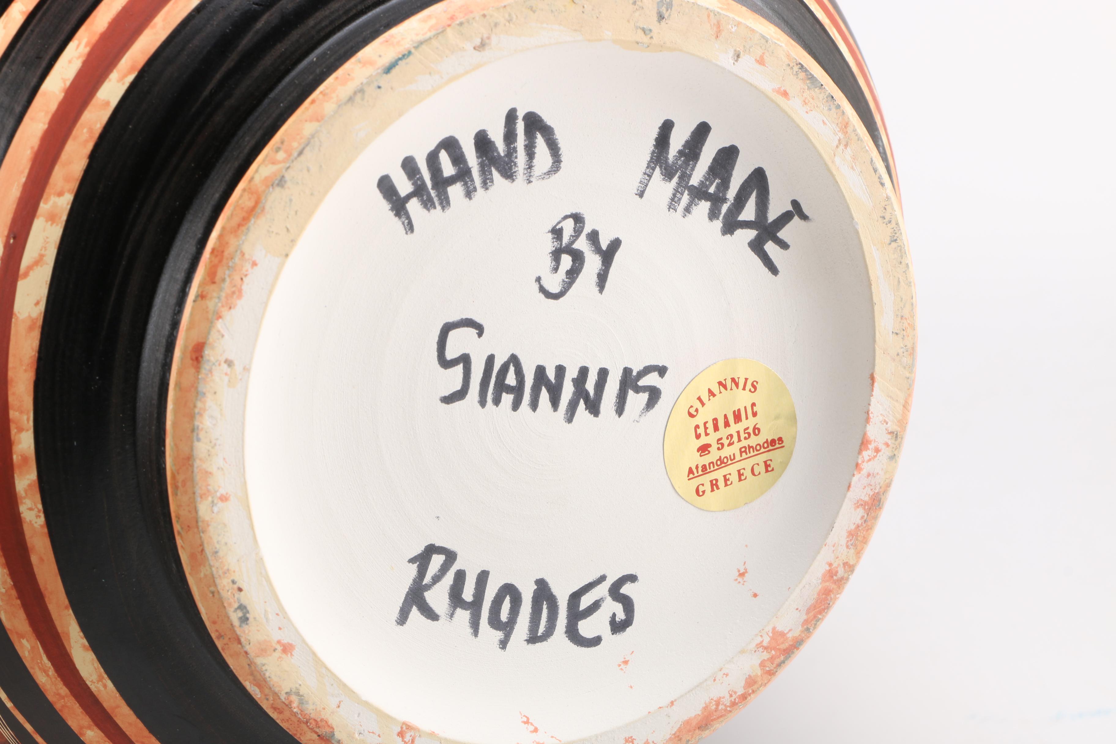 Giannis Rhodes Handmade Ceramic Greek Vases