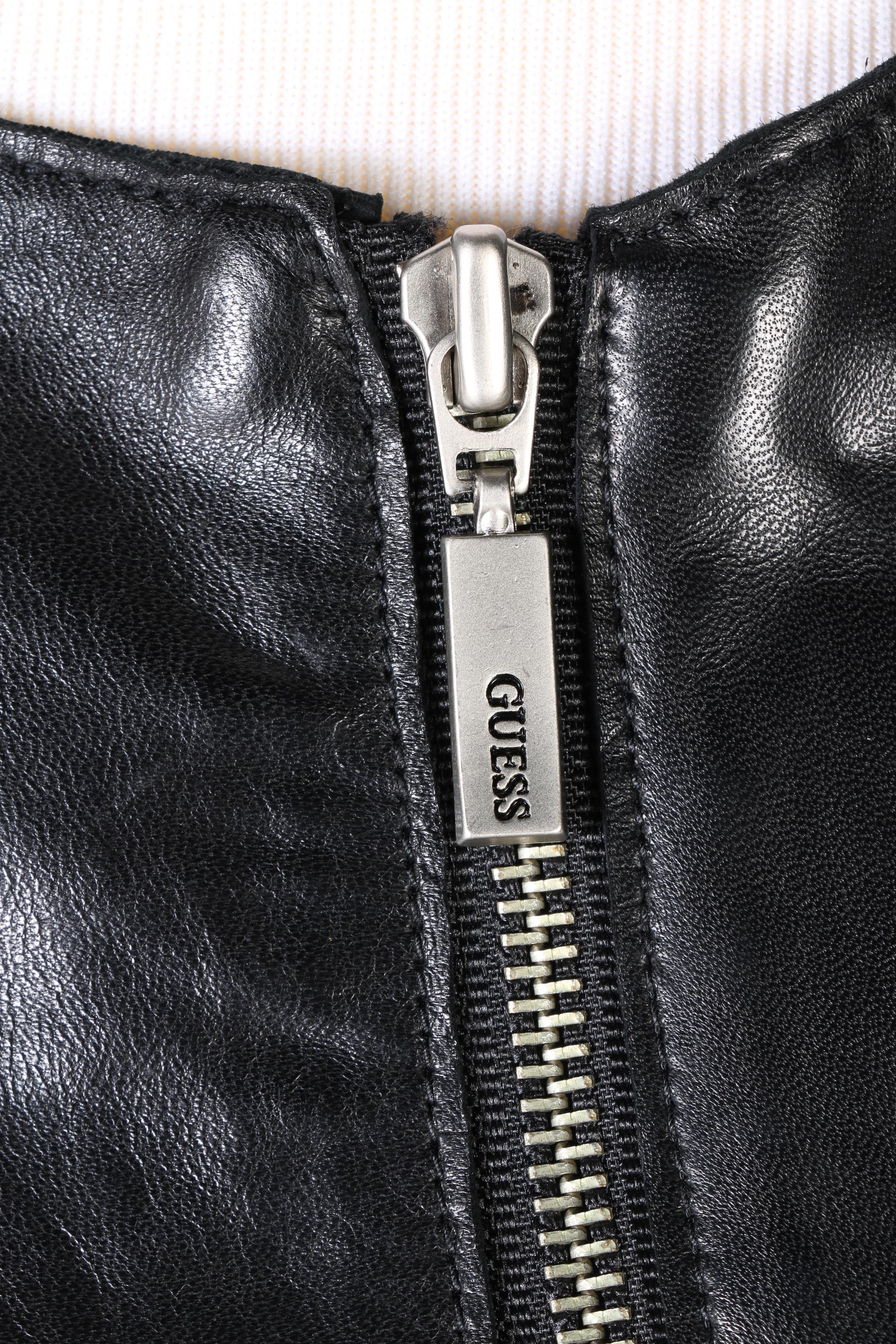 Guess Leather Jacket and Love Tree Acrylic Fur Vest