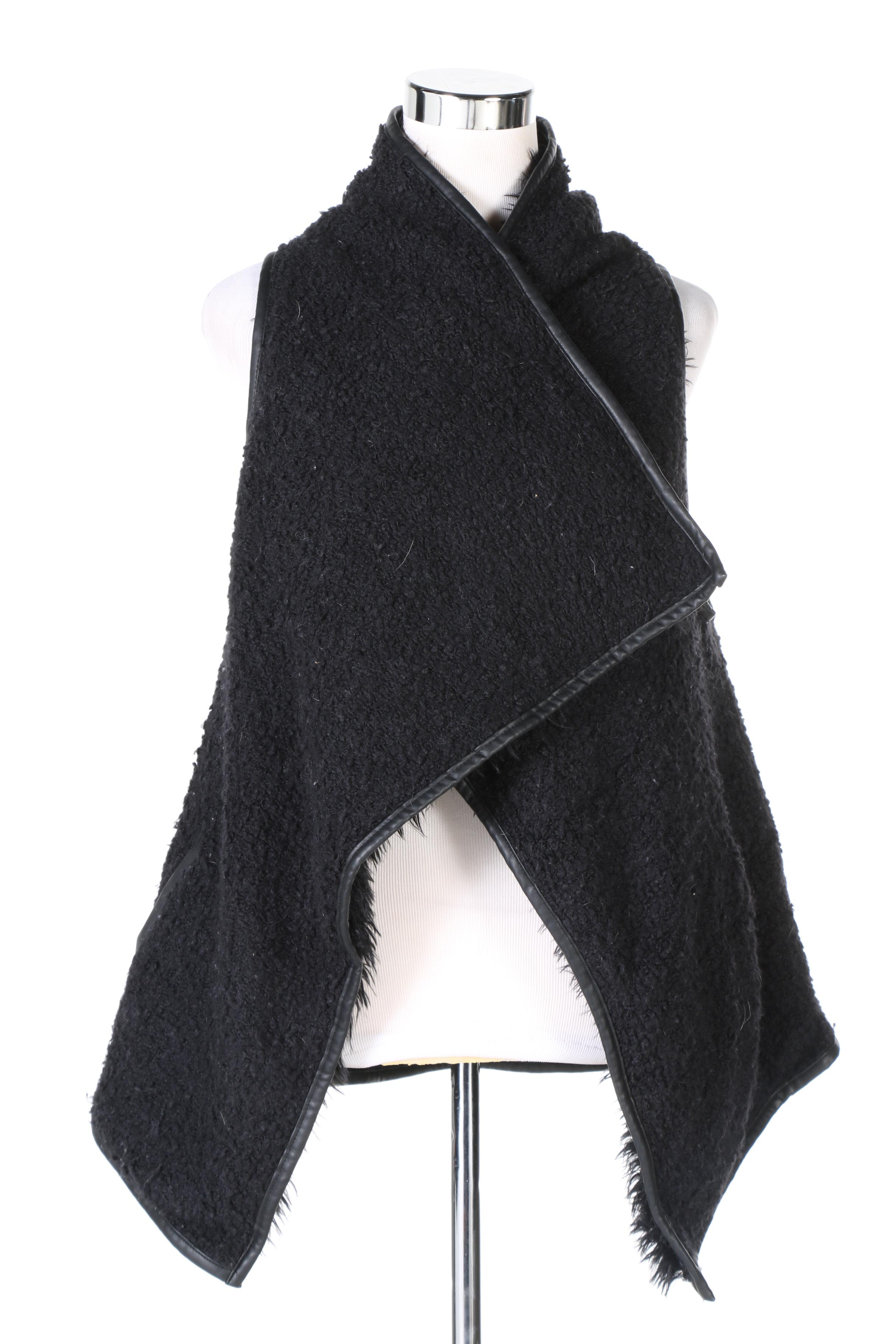 Guess Leather Jacket and Love Tree Acrylic Fur Vest