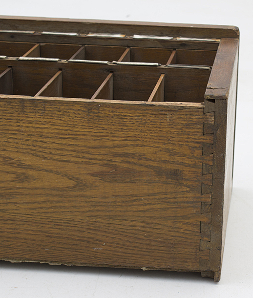 Antique Oak Post Office Mail Box