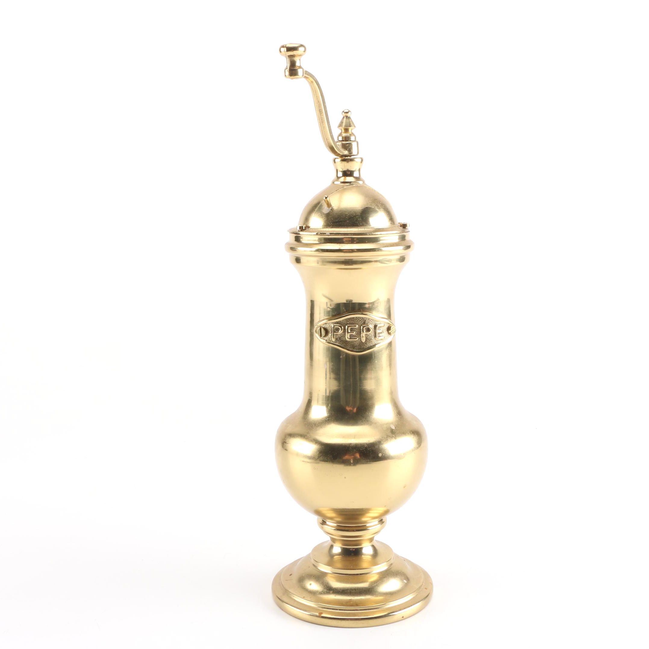 Brass Crank Pepper Mill