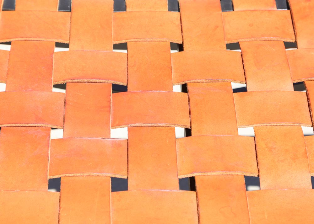 Modern Wood and Leather Bench