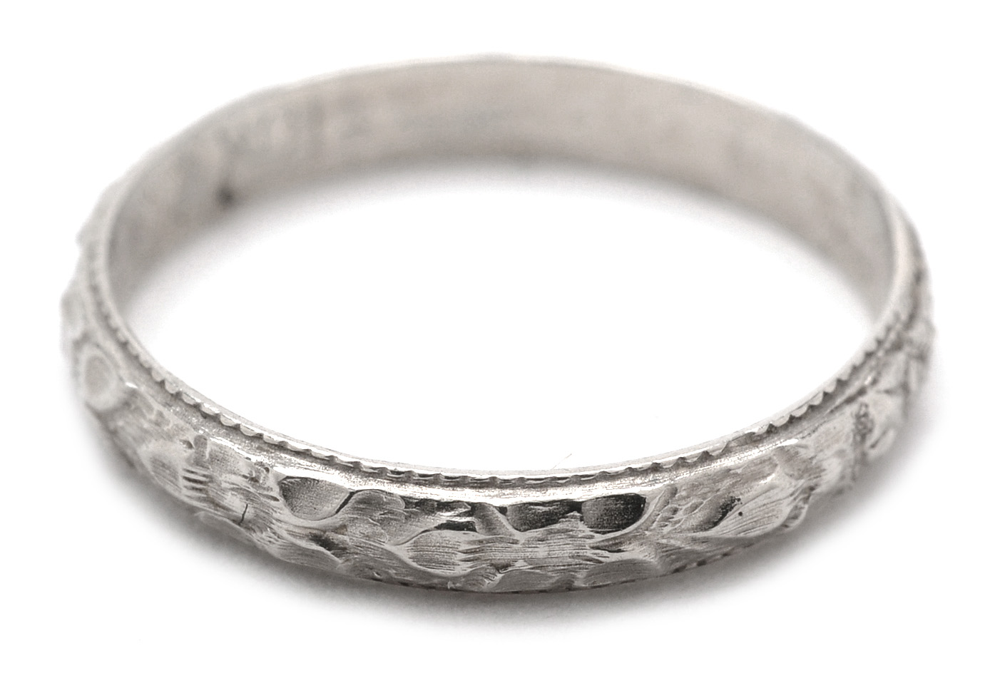 Victorian 10K White Gold Baby Ring and Gold Filled Bracelet