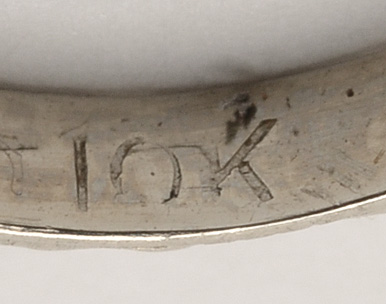 Victorian 10K White Gold Baby Ring and Gold Filled Bracelet