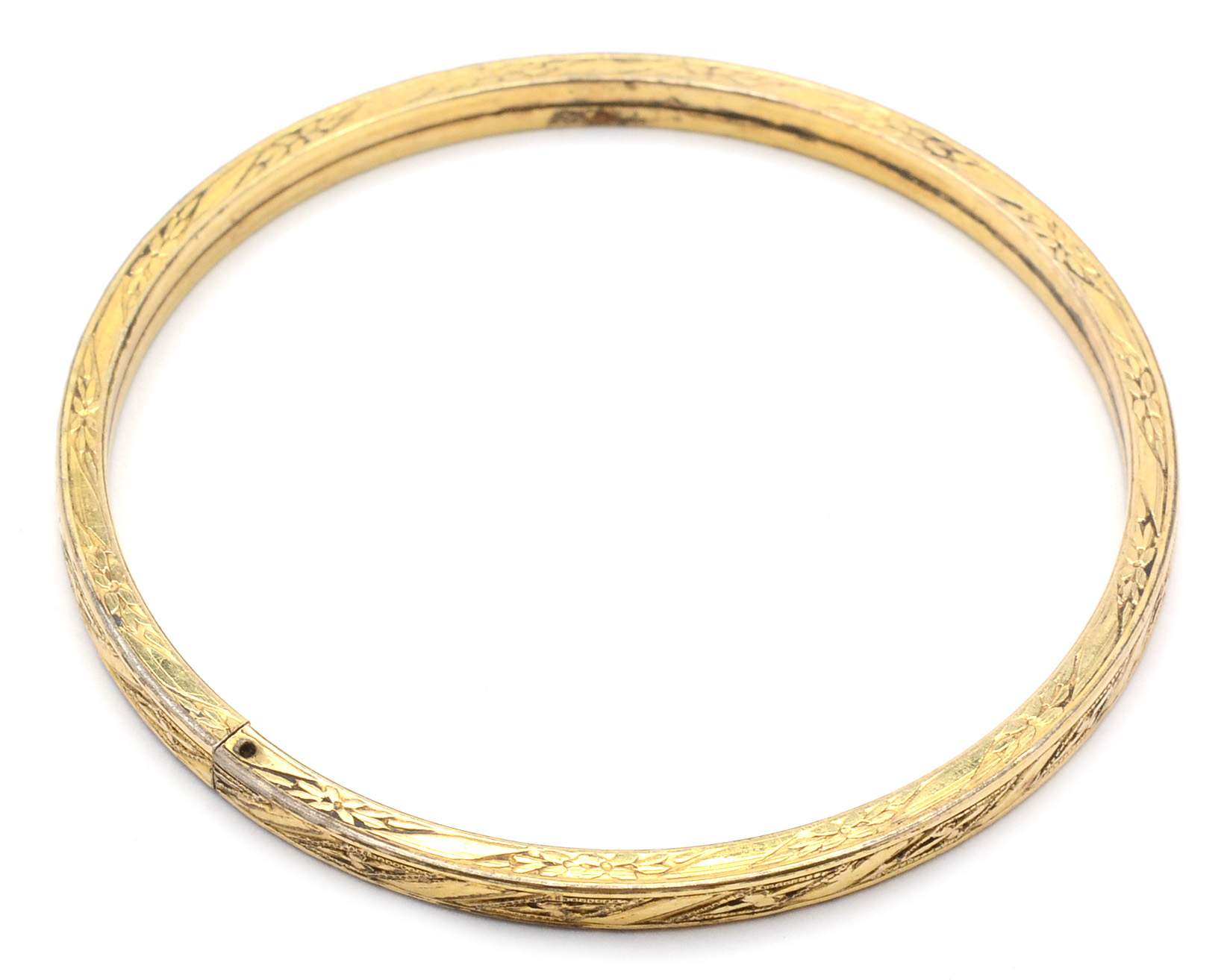 Victorian 10K White Gold Baby Ring and Gold Filled Bracelet