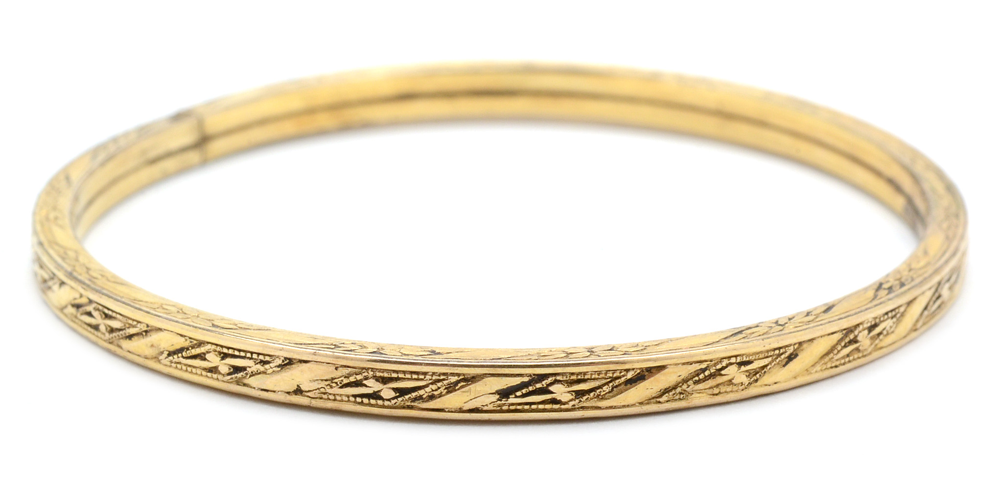 Victorian 10K White Gold Baby Ring and Gold Filled Bracelet