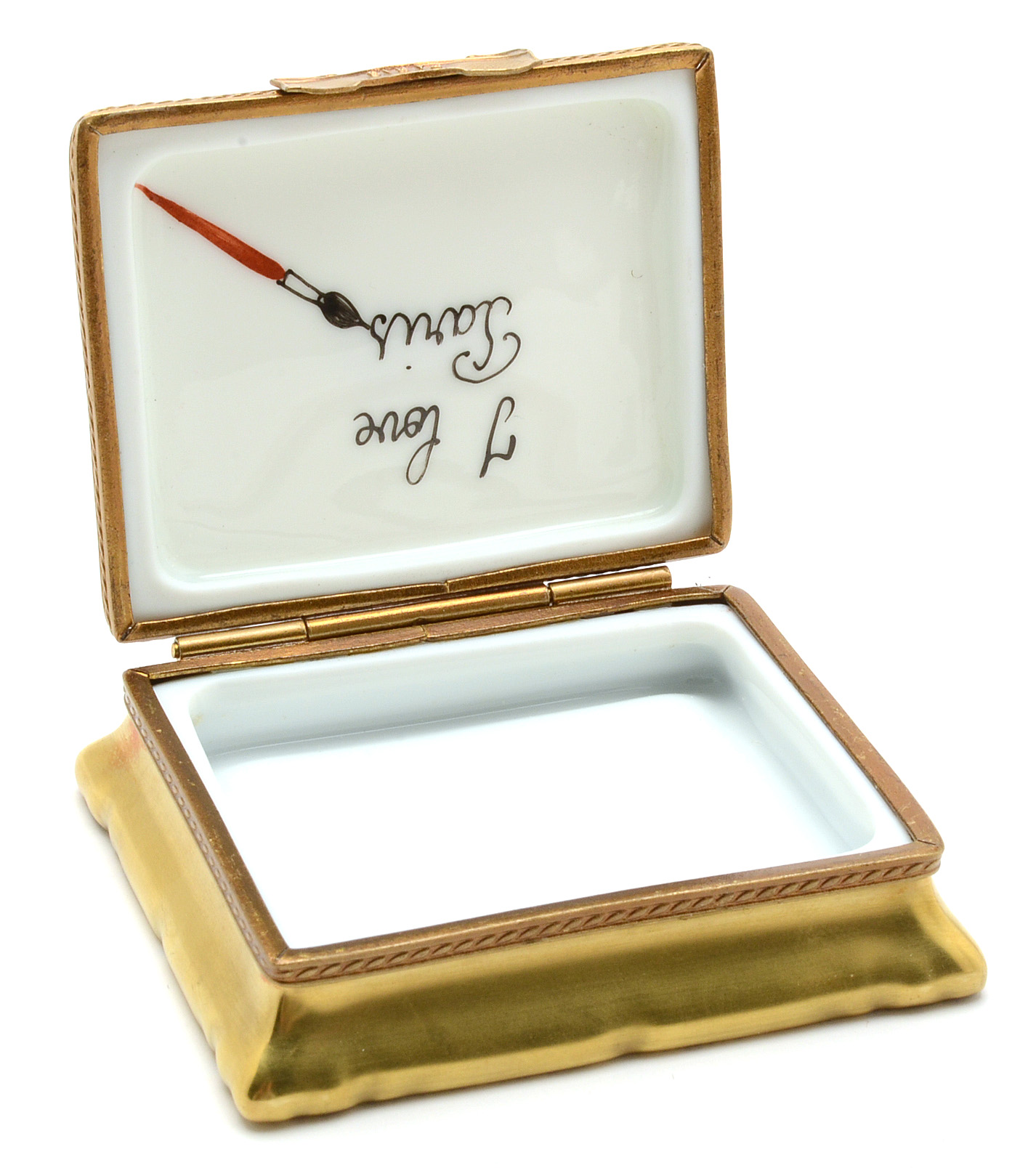 Limoges Parisian Street Scene Trinket Box