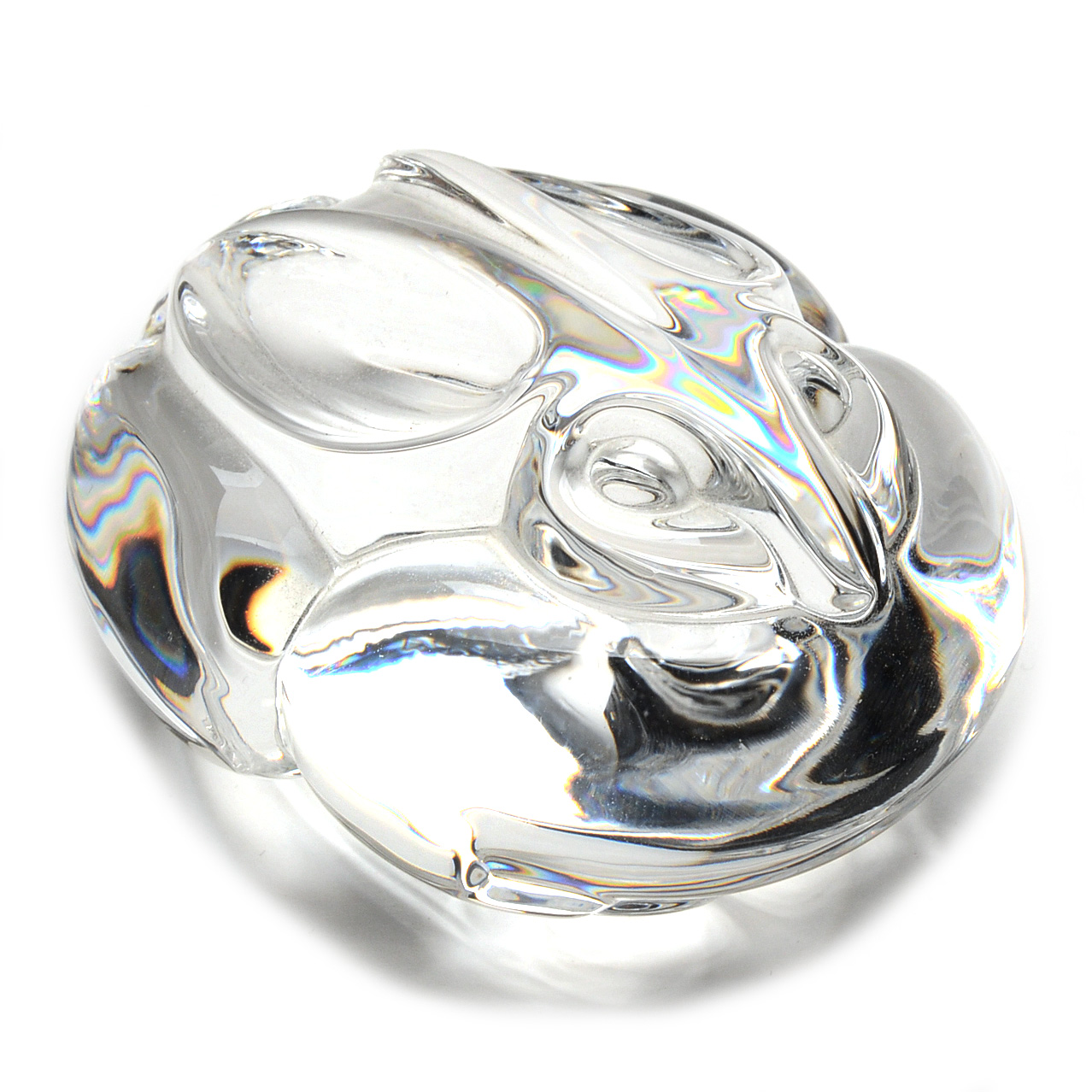 Steuben Crystal Bunny Rabbit Hand Cooler Figurine