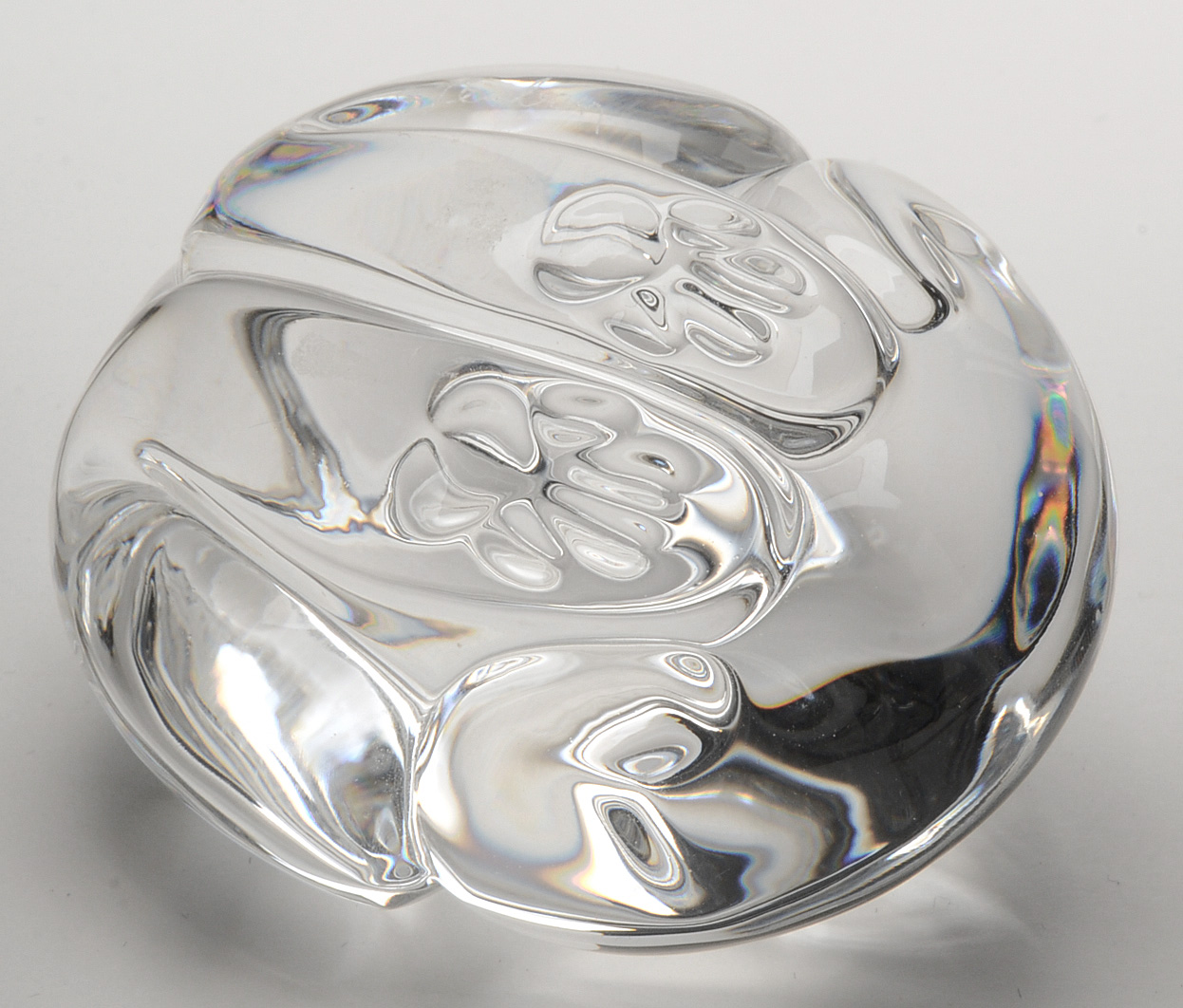 Steuben Crystal Bunny Rabbit Hand Cooler Figurine