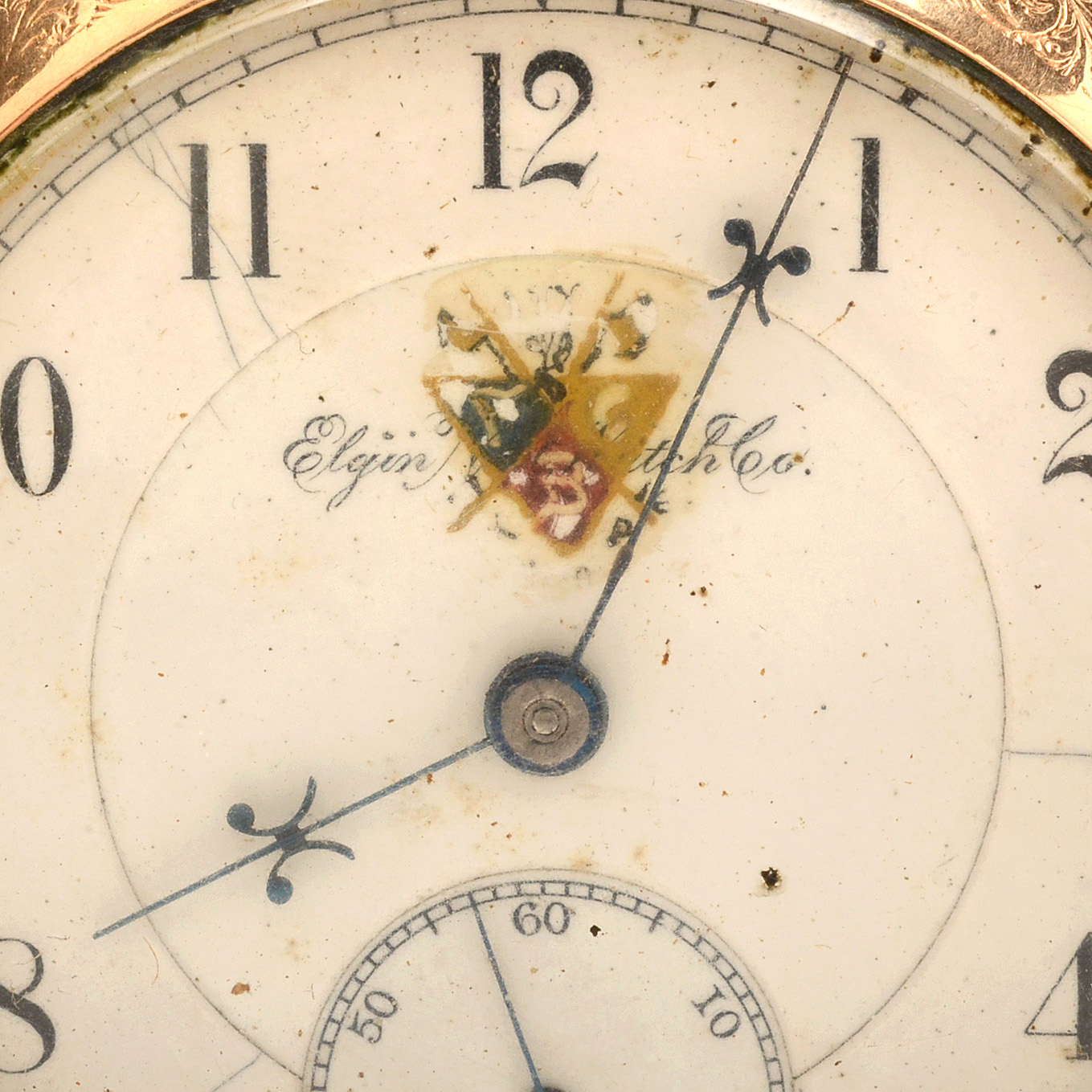 Antique Elgin Gold Filled Pocket Watch with Glass Dome