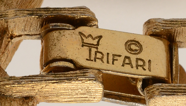 Crown Trifari Group of Three Bracelets, Necklace and Brooch