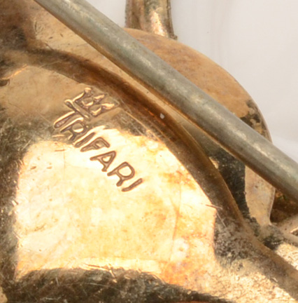 Crown Trifari Group of Three Bracelets, Necklace and Brooch