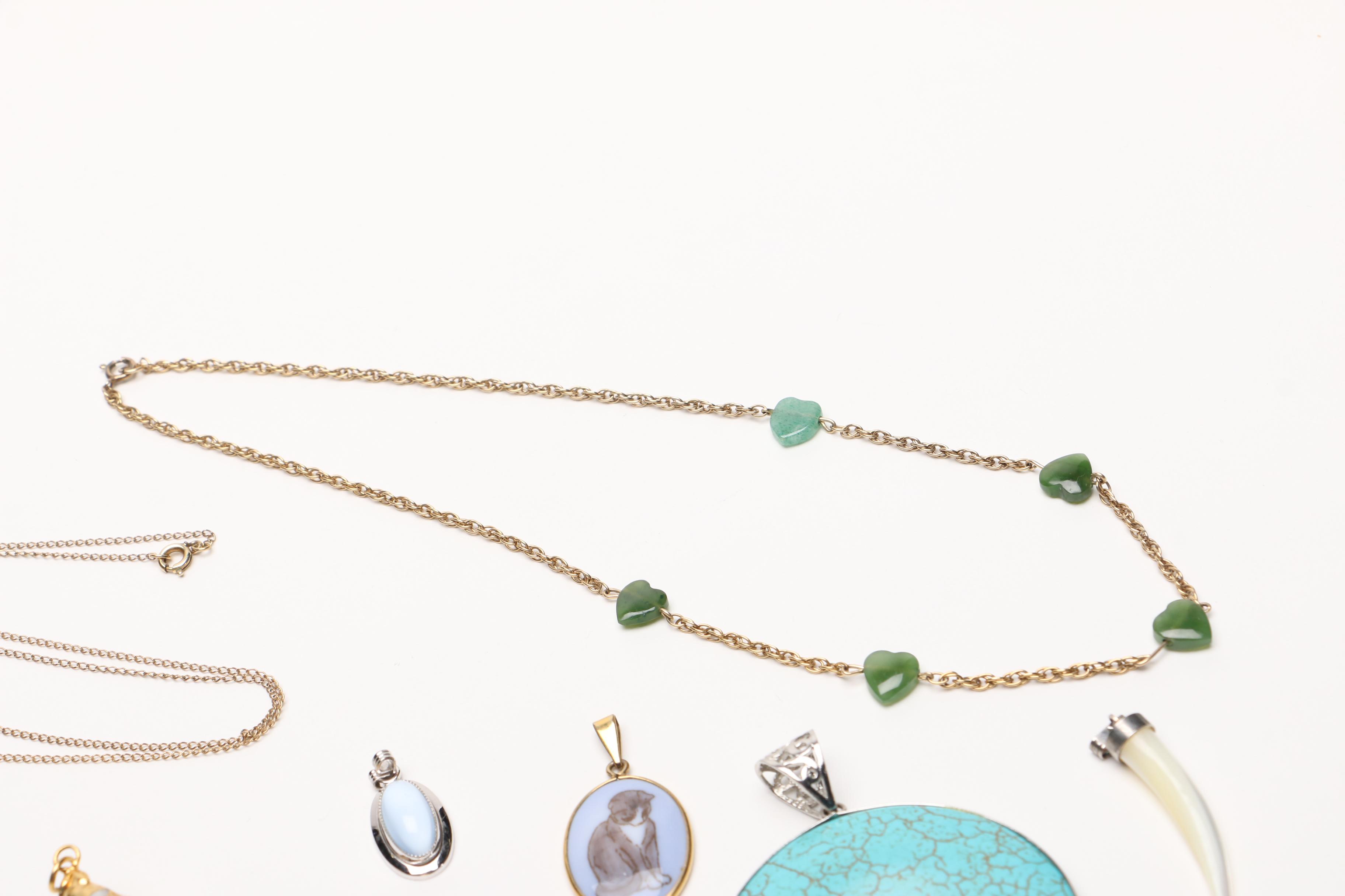 Costume Jewelry Including Damascene Style Guitar Brooch