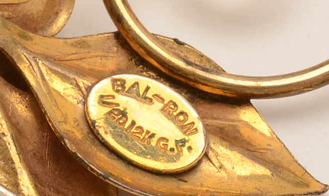 Vintage Gold Filled Brooches and Crystal Drop Necklace