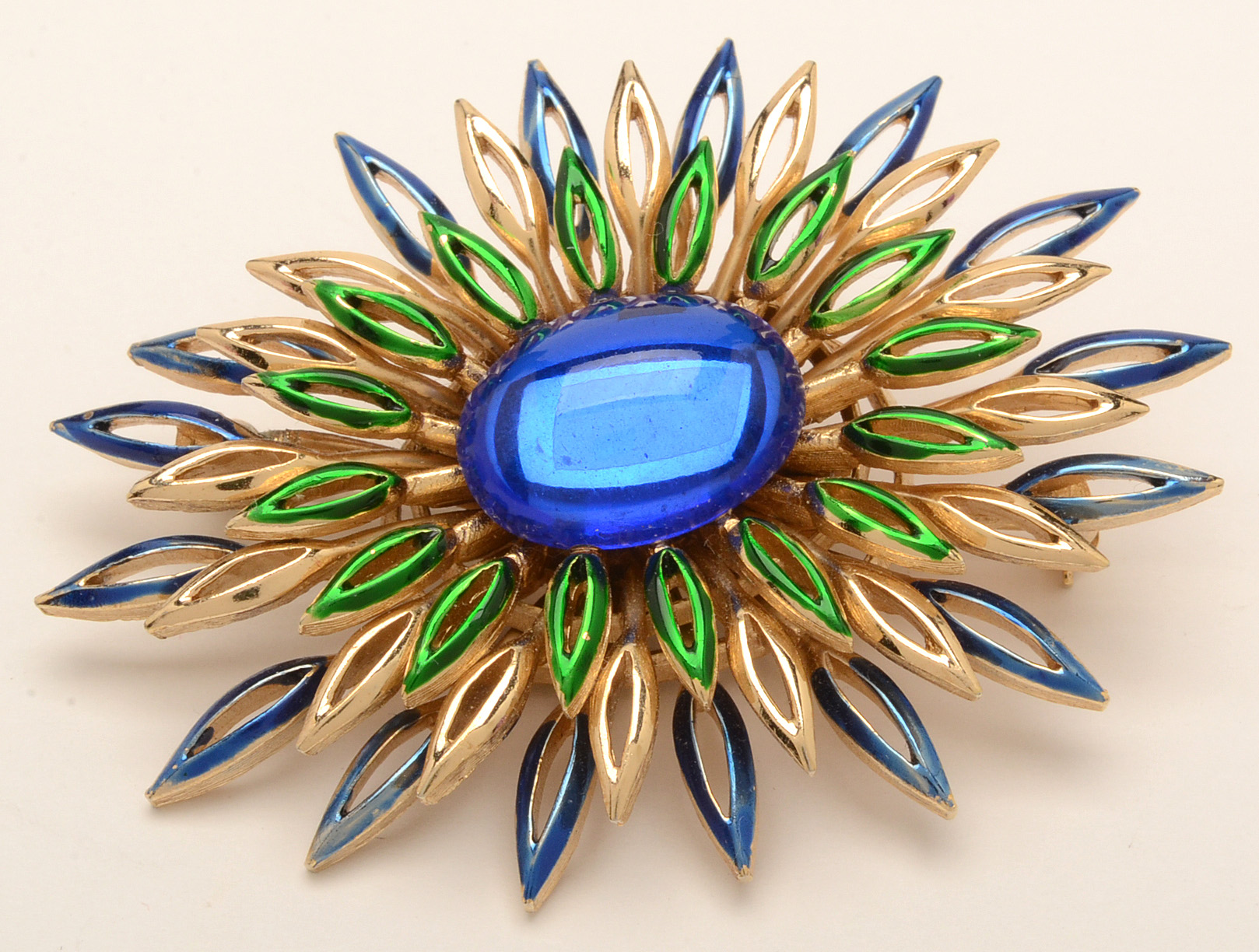 Vintage Crown Trifari Enamel, Filigree, and Crystal Jewelry