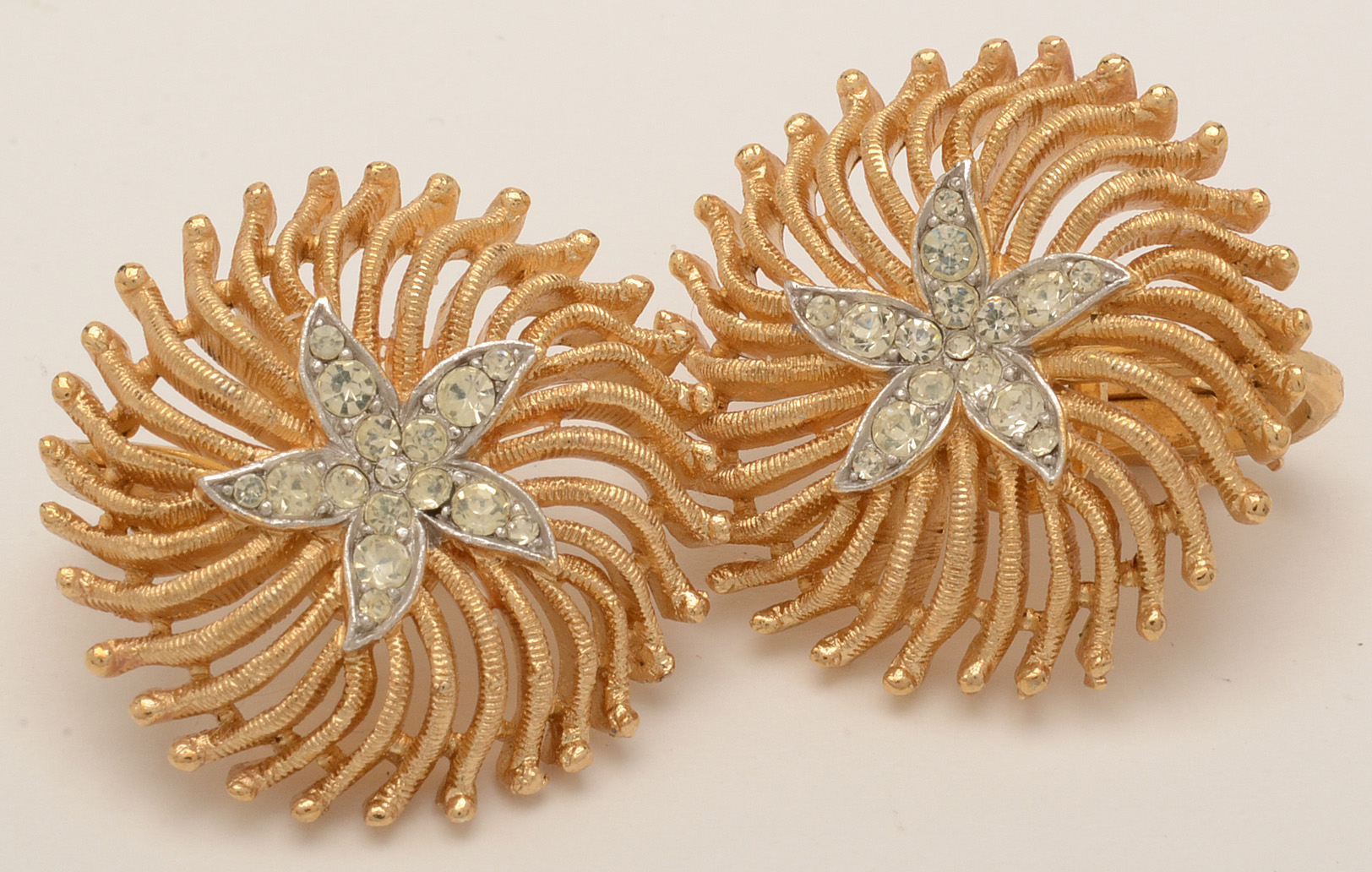 Vintage Crown Trifari Enamel, Filigree, and Crystal Jewelry